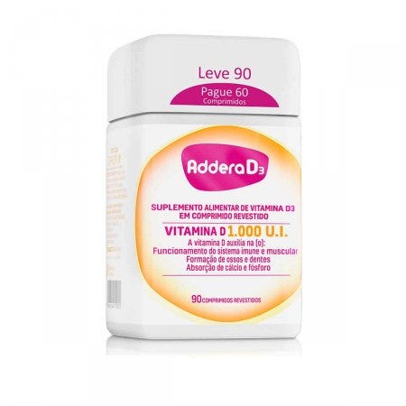 Addera D3 1000UI 90 Comprimidos Revestidos