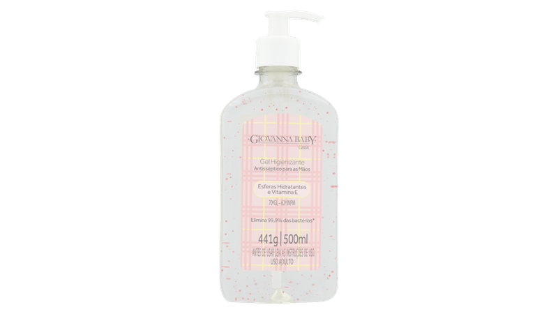 Alcool-Gel-Giovanna-Baby-Classic-com-Esferas-Hidratantes-Frasco-500ml