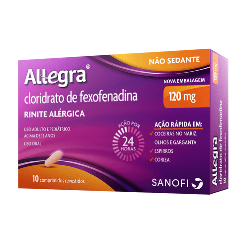 Allegra 120mg Caixa 10 Comprimidos