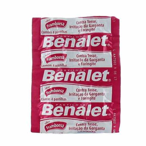 Benalet Framboesa Cartela 4 Pastilhas