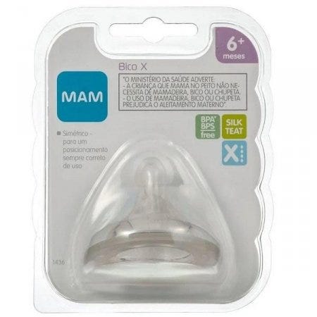 Bico de Mamadeira Mam X Fluxo Super Rápido Ref 1436