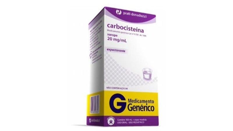 Carbocisteína 20mgml Prati Genérico Xarope Frasco 100ml Farma Conde