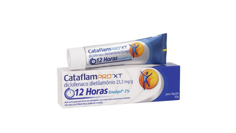 Cataflampro-XT-Emulgel-12-Horas-Analgesico-Anti-Inflamatorio-para-Tratamento-da-Inflamacao-Muscular-e-Dor-Nas-Articulacoes-50g