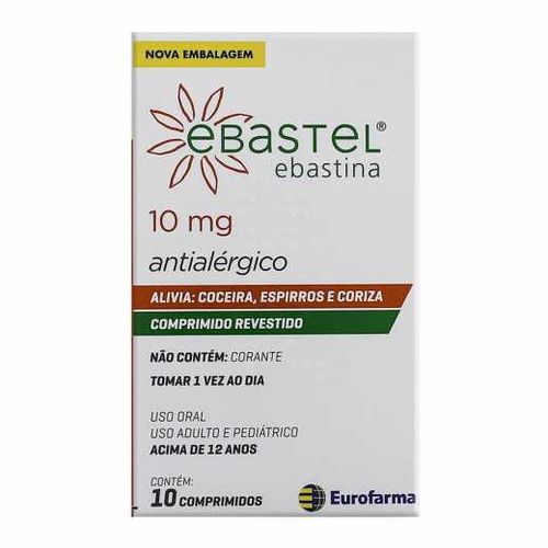 Ebastel 10mg Caixa 10 Comprimidos