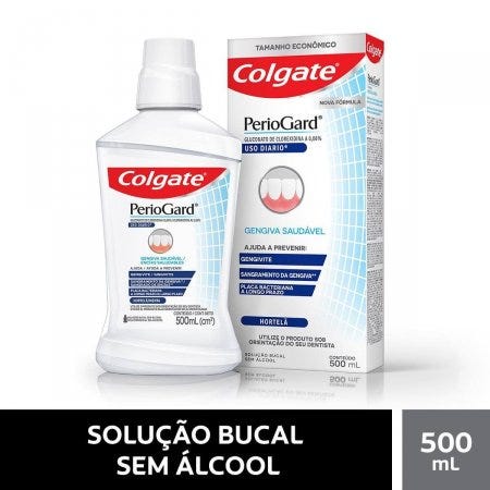 Enxaguatório Bucal Periogard Gengiva Saudável Uso Diário Hortelã 500ml