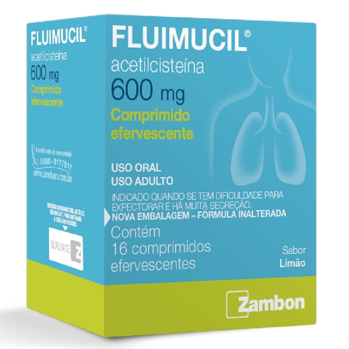 Comprar Fluimucil 20mg/mL, caixa com 1 frasco com 120mL de xarope