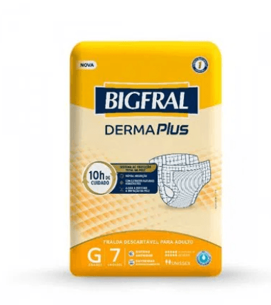 Fralda Geriátrica Bigfral Derma Plus G 7 Unidades