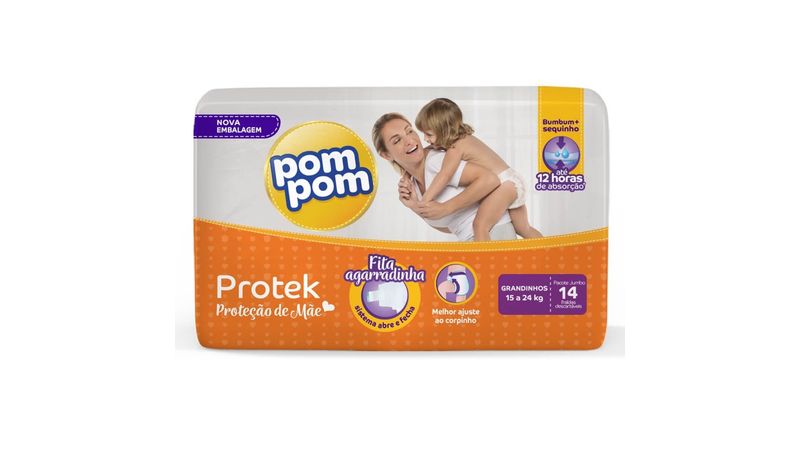 Fralda-Pom-Pom-Protek-12h-Grandinhos-14-Unidades