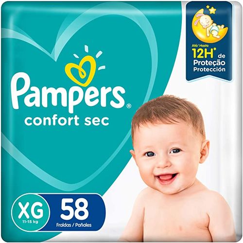 Fraldas Pampers Confort Sec XG