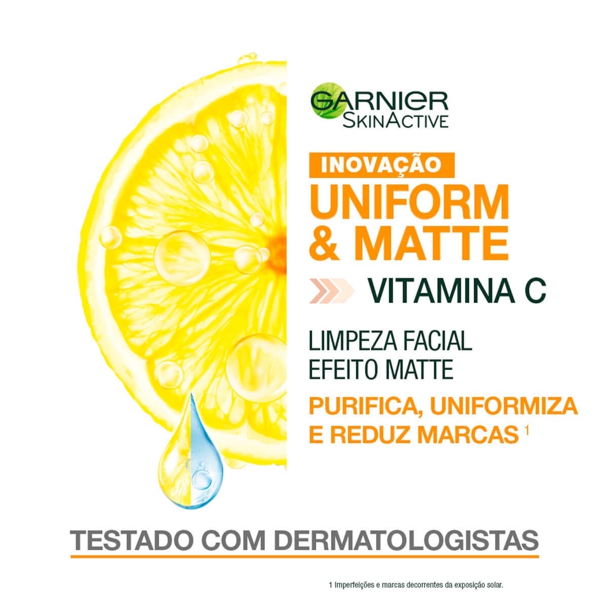 SABONETE LÍQUIDO FACIAL GARNIER SKINACTIVE UNIFORM&MATTE VITAMINA C - 120G