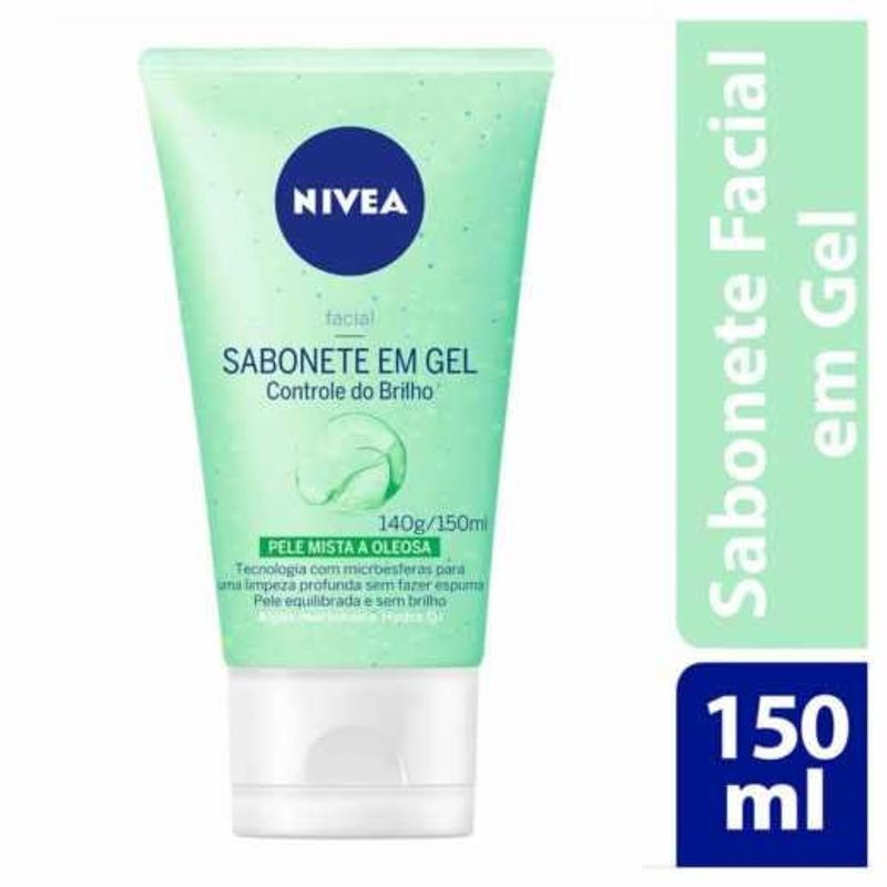 Gel de Limpeza Facial Nivea Controle de Brilho 150ml - Farma Conde