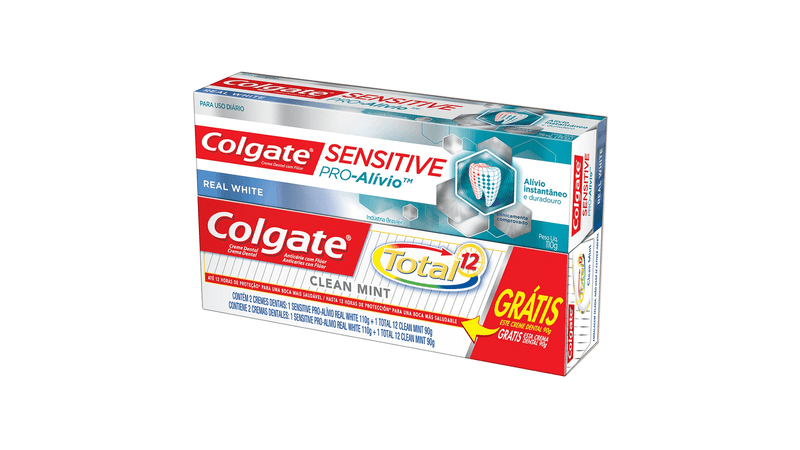 Kit-Creme-Dental-Colgate-Sensitive-Pro-Alivio-para-Dentes-Sensiveis-Gratis-Creme-Dental-Colgate-Total-12-90g