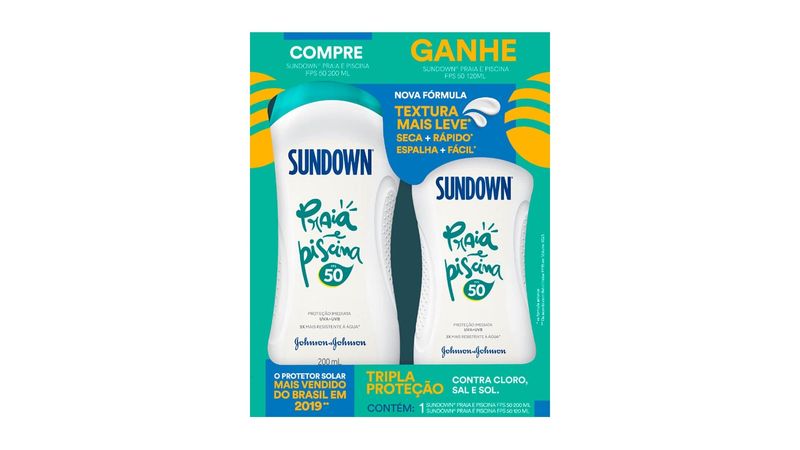 Kit-Protetor-Solar-Sundown-Praia-e-Piscina-FPS50-Frasco-200ml---FPS50-Frasco-120ml
