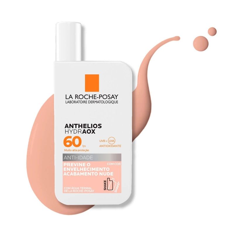La-Roche-Posay-Anthelios-Protetor-Solar-Rosto-FPS60-Hydraox-Anti-idade-com-Cor-50g