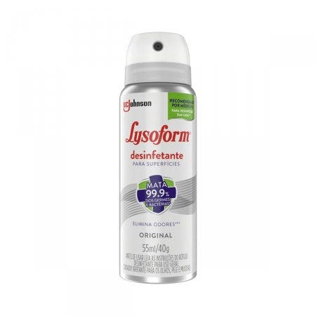 Lysoform Desinfetante e Antibactericida Original Spray Aerossol 55ml