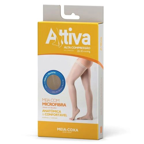 Meia Coxa 7/8 Attiva Alta Compressão 20-30 Feminina Sem Ponteira Cor Natural Tamanho Média
*Não realizamos troca após aberto*