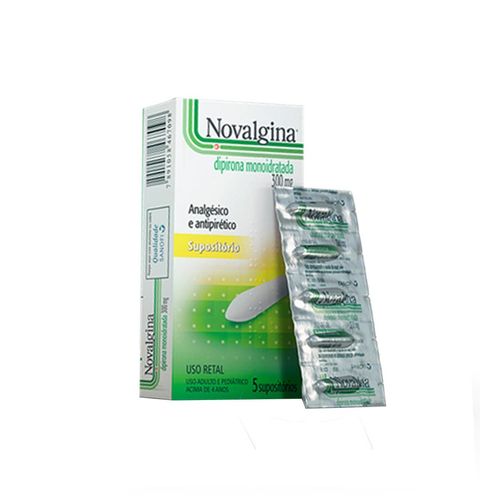 Novalgina 300mg Caixa 5 Supositórios Infantis
