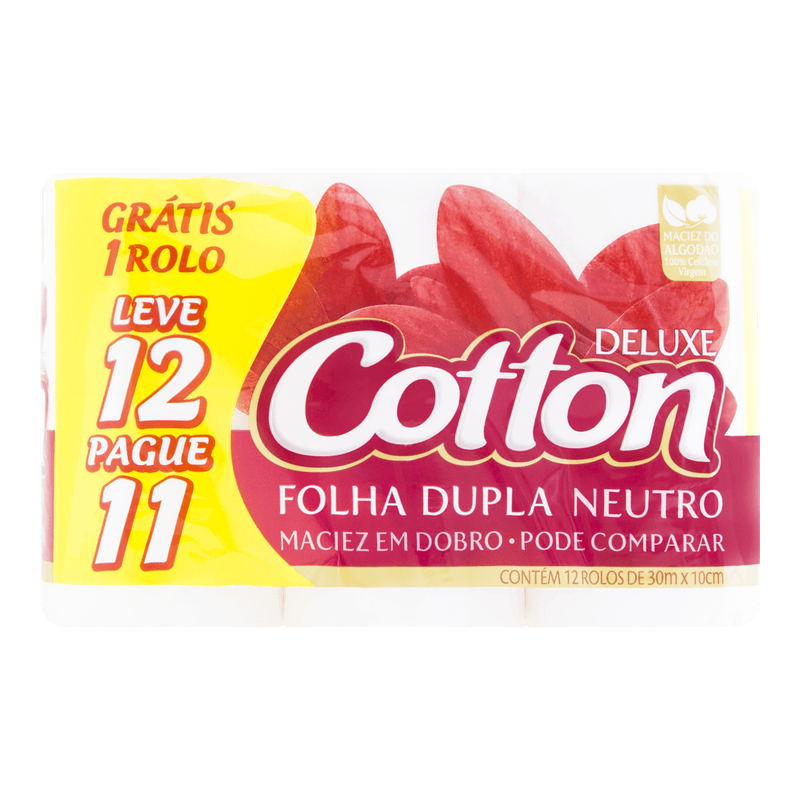 Papel-Higienico-Cotton-Folha-Dupla-Neutro-Leve-12-Pague-11-Unidades