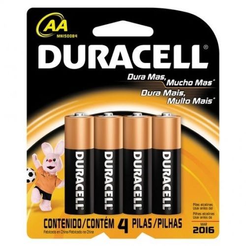 Pilha Duracell Alcalina Pequena AA 4 Unidades