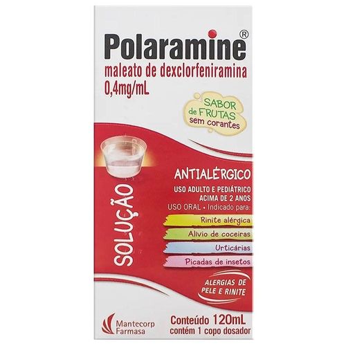 Polaramine 0,4mg/ml Solução Oral Frasco 120ml + Copo Dosador