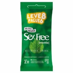 Preservativo Sex Free Menta Leve 8 Pague 6 Unidades