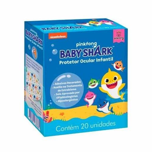 Protetor Ocular Topz Infantil Baby Shark 20 Unidades