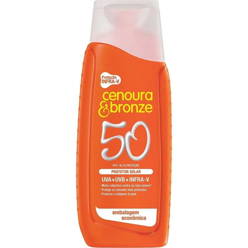Protetor-Solar-Cenoura---Bronze-Corporal-FPS50-Frasco-200ml