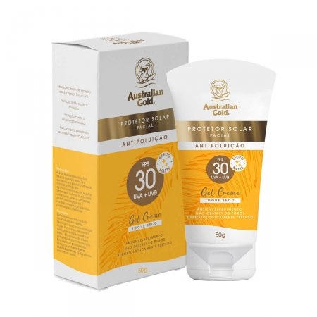 Protetor Solar Facial Australian Gold FPS30 Toque Seco 50g