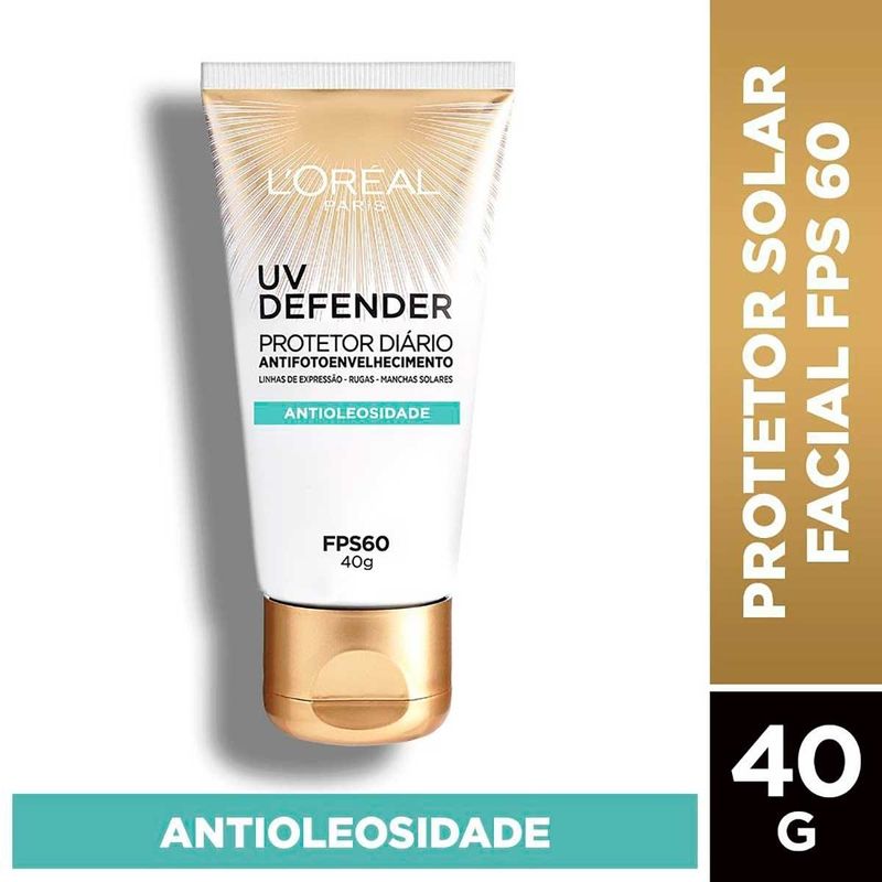 Protetor-Solar-L-Oreal-Facial-FPS60-UV-Defender-Antioleosidade-40g
