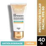 Protetor-Solar-L-Oreal-Facial-FPS60-UV-Defender-Antioleosidade-Cor-Media-40g