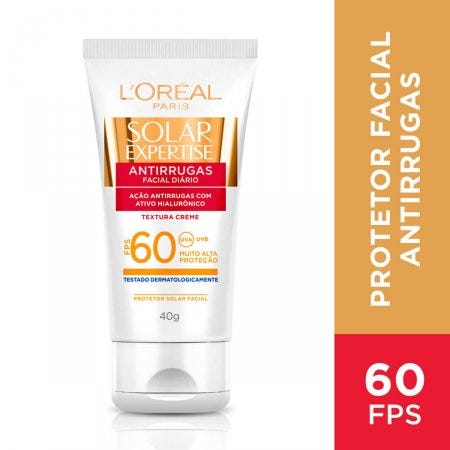 Protetor Solar LOréal Solar Expertise Facial FPS60 Antirrugas 40g