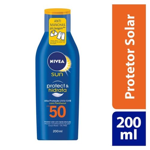Protetor Solar Nivea Sun Light Feeling FPS50 Frasco 200ml