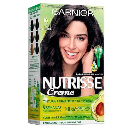 Tintura Garnier Nutrisse 10 Preto Onix