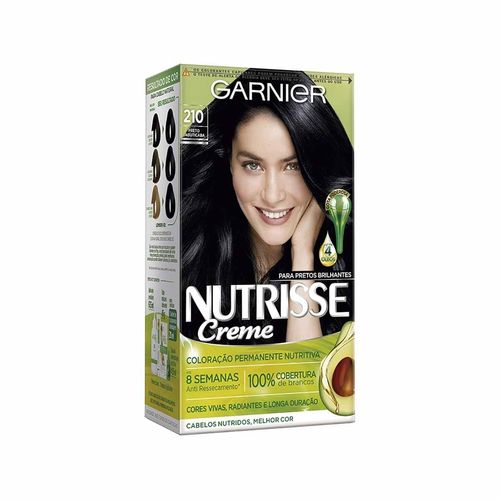 Tintura Garnier Nutrisse 210 Café Preto Azulado