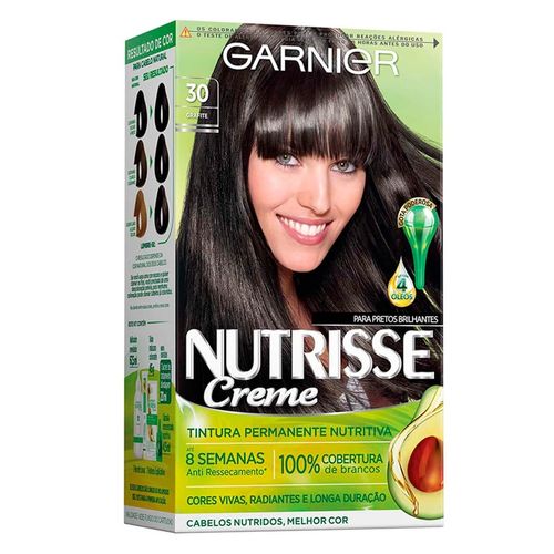 Tintura Garnier Nutrisse 30 Grafite Castanho Escuro