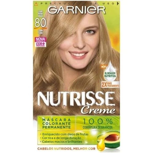 Tintura Garnier Nutrisse 80 Louro Pátria Amada