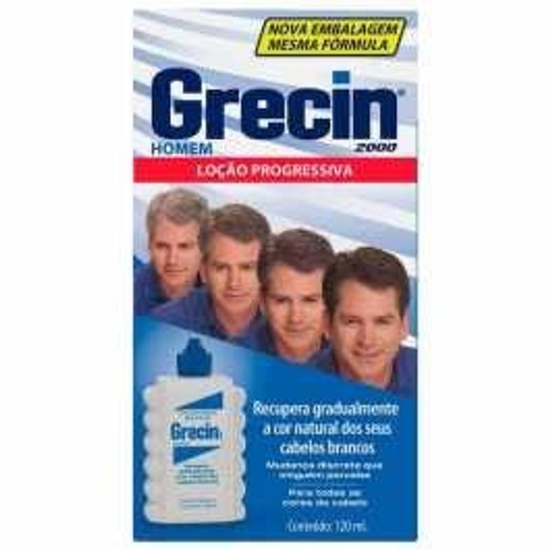 Tintura Grecin 2000 Loção Progressiva Masculina 120ml Farma Conde