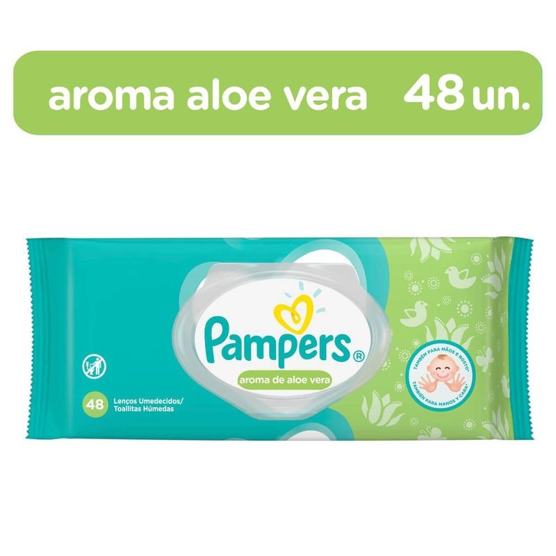 Toalhinhas Umedecidas Pampers Aroma De Aloe Vera 48 Unidades - Farma Conde