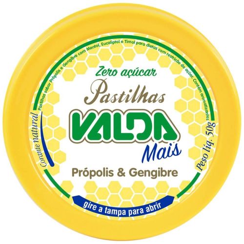 Valda Mais Própolis e Gengibre Sem Açúcar Lata 50g