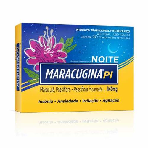 Maracugina PI 840mg Caixa 20 Comprimidos Revestidos