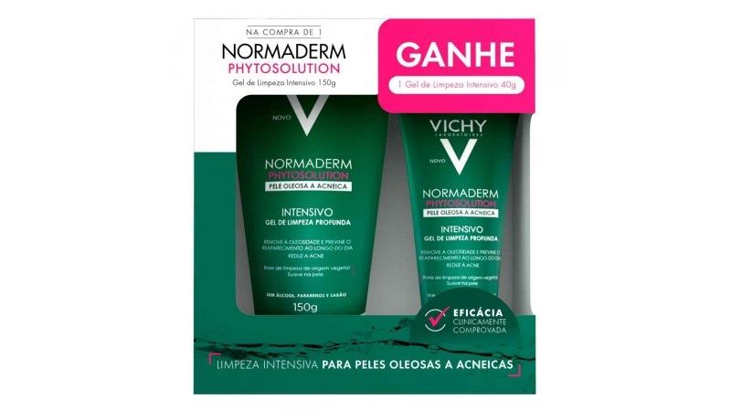 Kit-Vichy-Normaderm-Phytosolution-Gel-de-Limpeza-Profunda-Pele-Oleosa-ou-Acneica-150g---40g