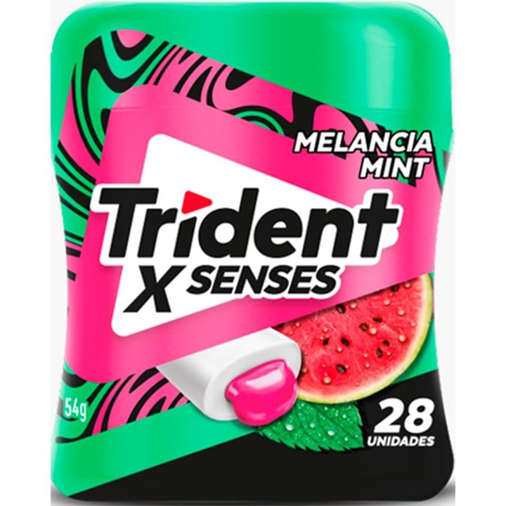 Chiclete Trident Melancia Menta Pote 54g 28 Unidades Farma Conde