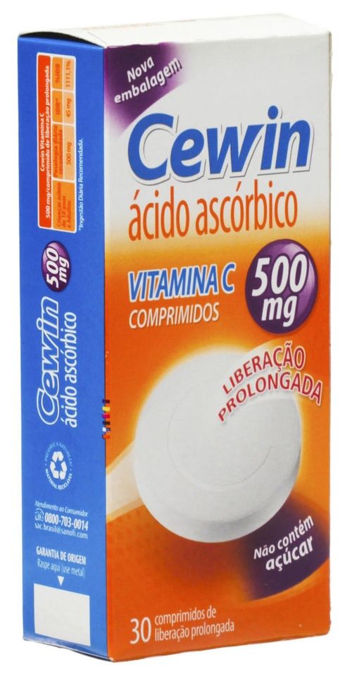 Cewin 500mg Caixa 30 Comprimidos Desintegração Prolongada