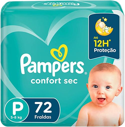 Fralda Pampers Confort Sec P 74 Unidades