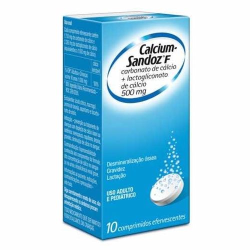Calcium Sandoz F Caixa 10 Comprimidos Efervescentes