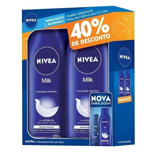 Kit Loção Hidratante Nivea Frasco 2 Unidades 400ml Desconto de 40% na Segunda Unidade