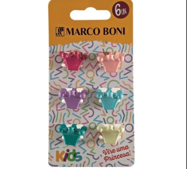 Prendedor De Cabelo Marco Boni Kids Sortido 6 Unidades