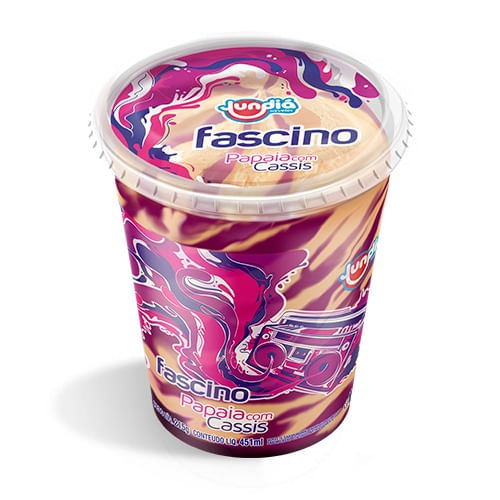 Sorvete Jundiá Fascino Papaia + Cassis 415ml
