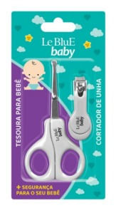 Kit Unha Le Blue Baby Tesoura + Cortador de Unhas