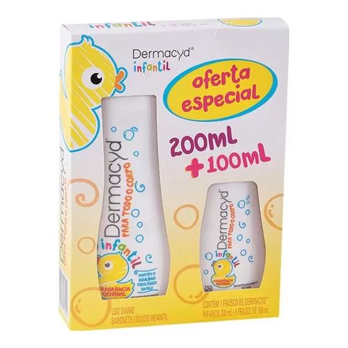 Kit Sabonete Infantil Dermacyd Frasco 200ml + Frasco 100ml
